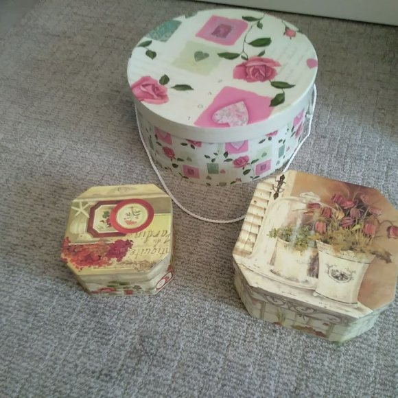 Decorative Nesting Boxes - set of 3 - Picture 2 of 4